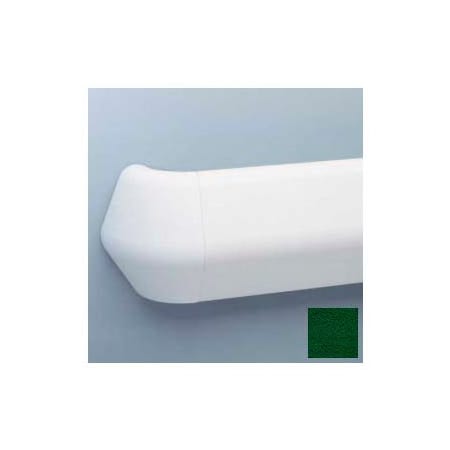 Pawling Flex-Action Triangular Handrail/Wall Guard, 5 3/8" Face, Aluminum Retainer, 12' Long, Hunter Gn BR-800-12-156